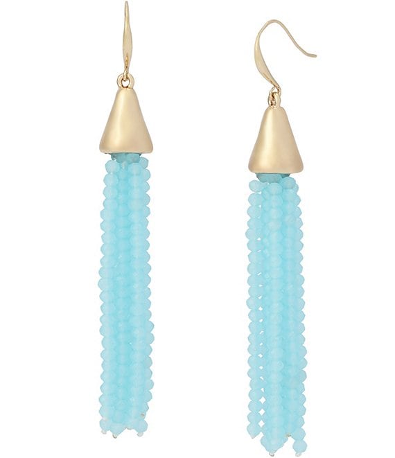 Robert Lee Morris Soho Seed Bead Fringe Drop Earrings