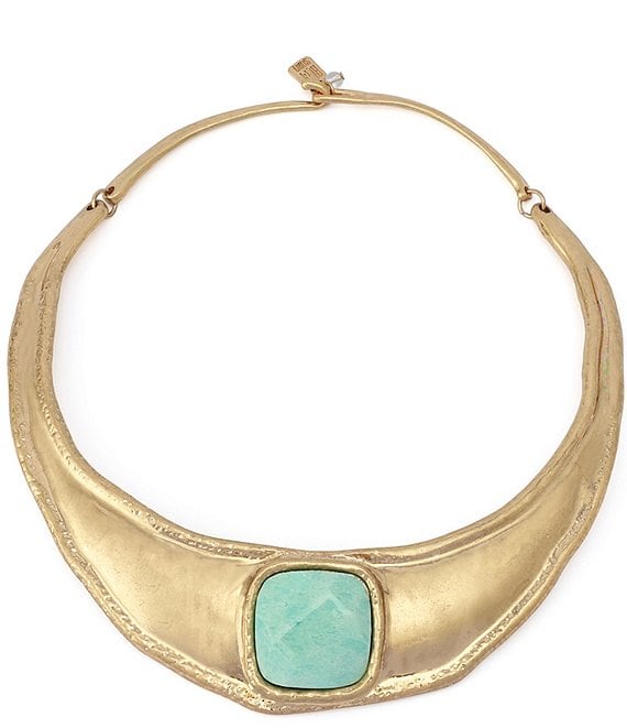 Robert Lee Morris Soho Turquoise Stone Collar Necklace
