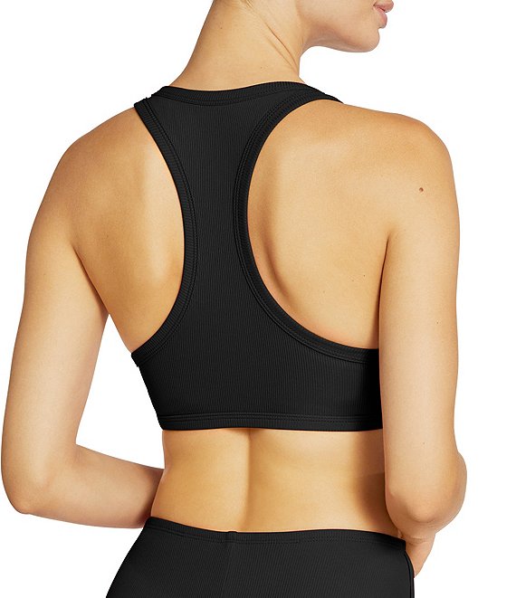 ROBIN PICCONE Amy Ribbed Tie-Front Racer Bra Back Swim Top | Dillard's