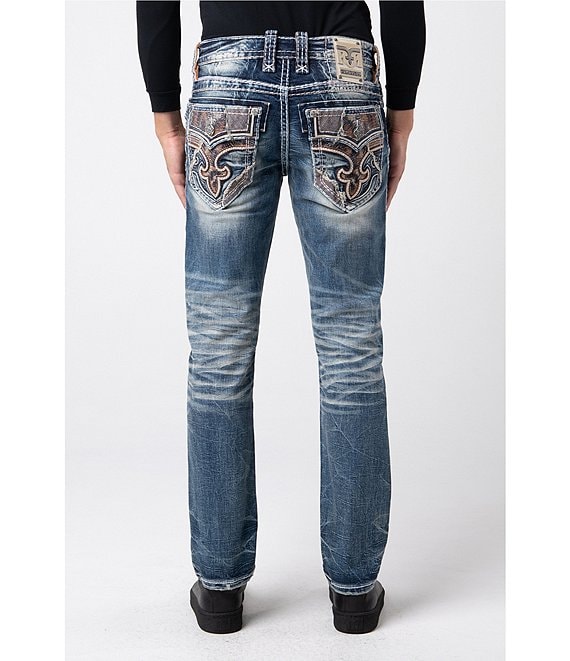 Slim straight best sale rock revival jeans