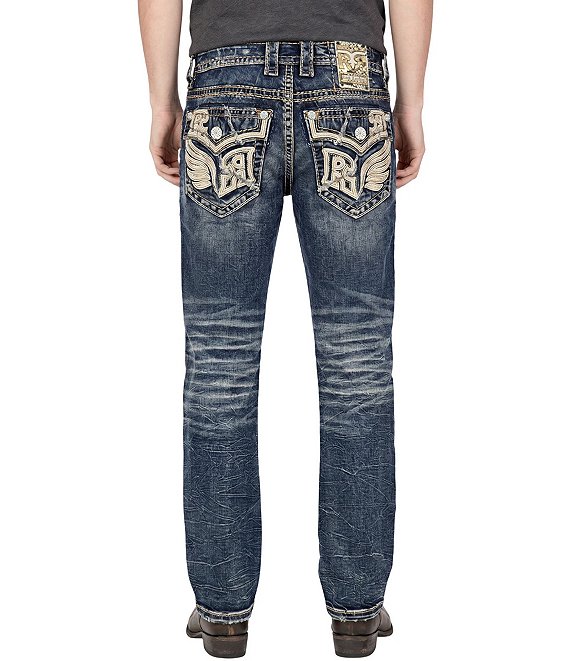Rock Revival Eydan Straight Fit Flap-Pocket Jeans