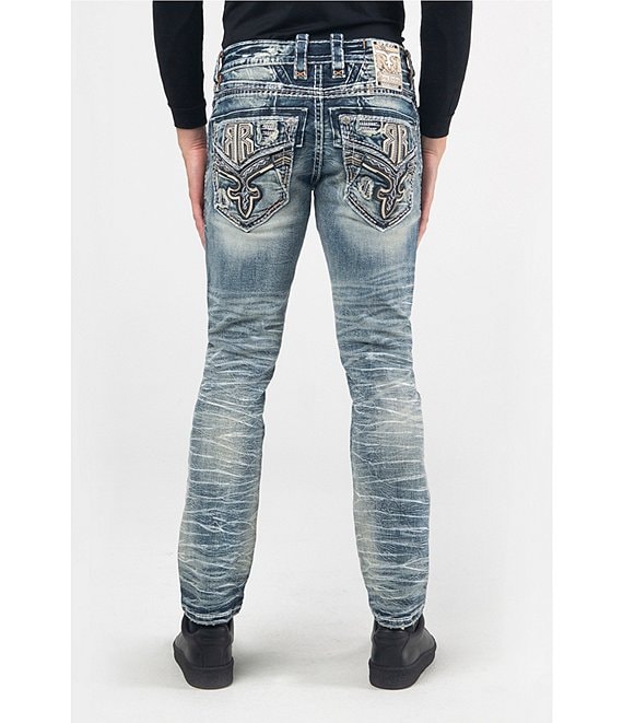 Rock Revival Haven Double R Patch Straight-Fit Jeans - 30 32