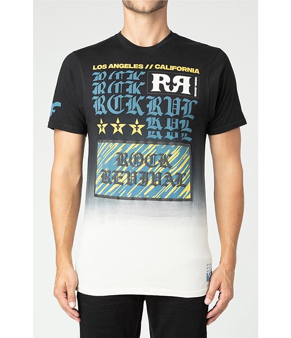 Rock Revival Logo Detail Ombre Short Sleeve T-Shirt | Dillard's