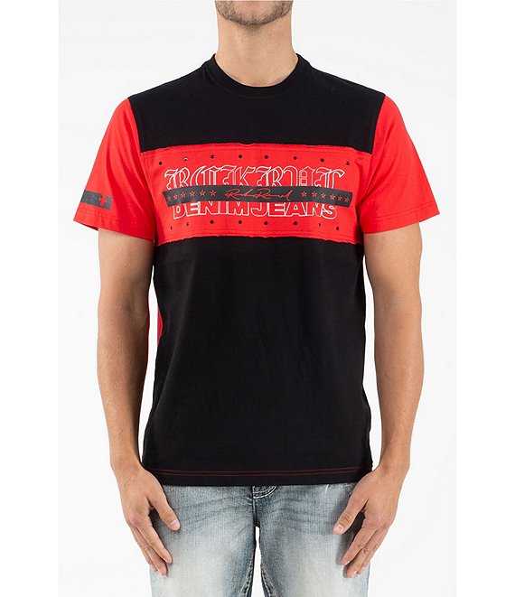 Rock Revival Short-Sleeve Colorblock Banner Print T-Shirt | Dillard's