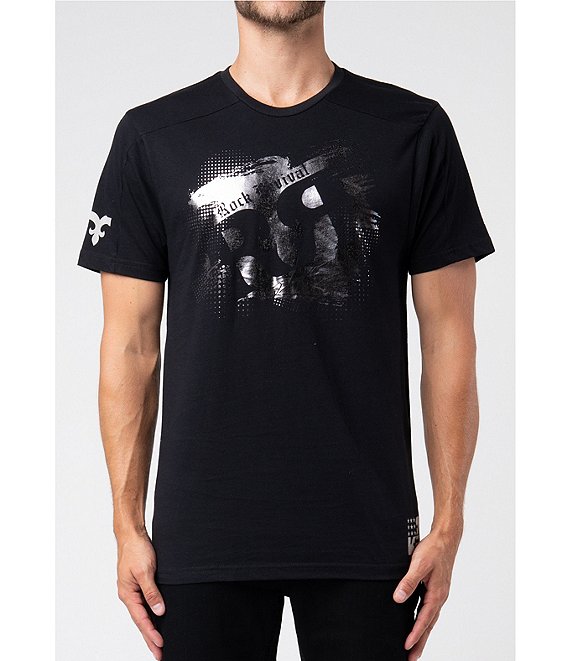 Rock Revival Short-Sleeve Metallic-Trademark T-Shirt | Dillard's