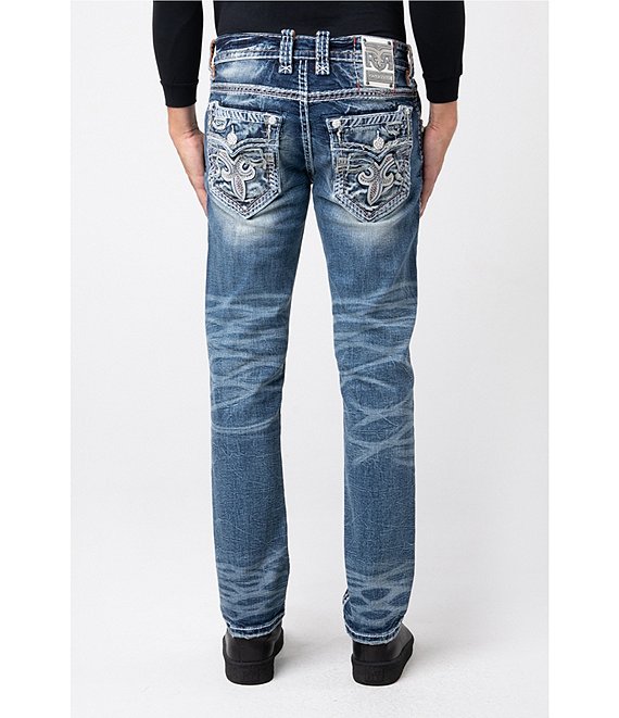 Rock Revival Wylie Straight Leg Distressed Jeans | Dillard's