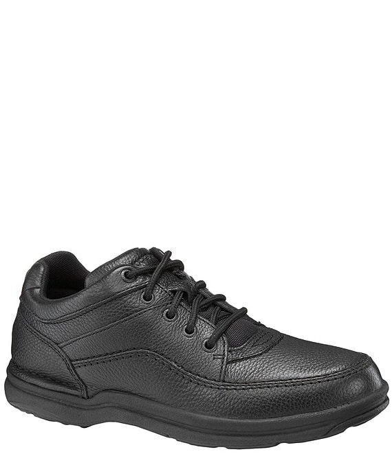 Color:Black Tumbled Leather - Image 1 - World Tour Classic Men's Casual Oxfords