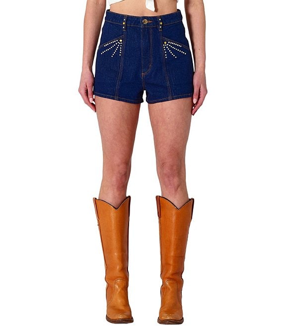 Rolla's Dusters Deco Shimmer High Rise Denim Short
