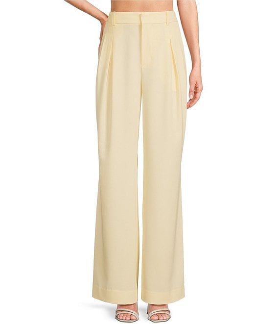 RONNY KOBO Ronny Stretch Twill Pleated Wide-Leg Slouchy Coordinating ...