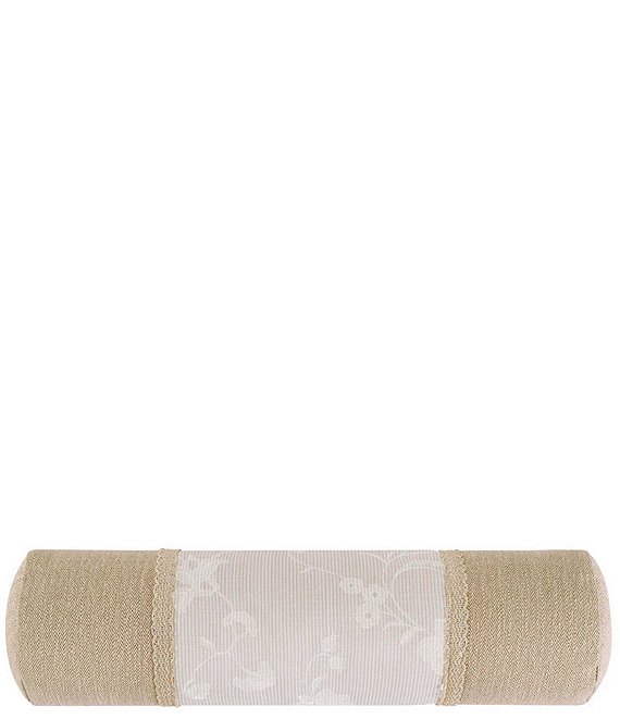Rose Tree Eden Embroidered Floral Neck Roll Pillow
