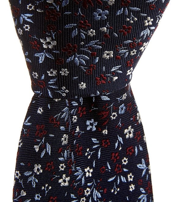 Roundtree & Yorke Alonzo Floral Silk Traditional Tie