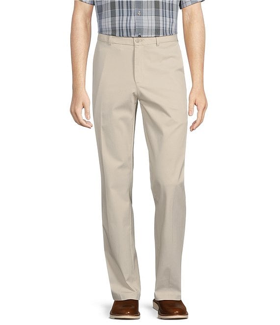 Roundtree & Yorke Andrew Classic Straight Fit Flat Front Luxury Chino ...