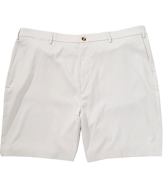 Roundtree & Yorke Big & Tall 9#double; and 11#double; Inseam Solid Performance Shorts