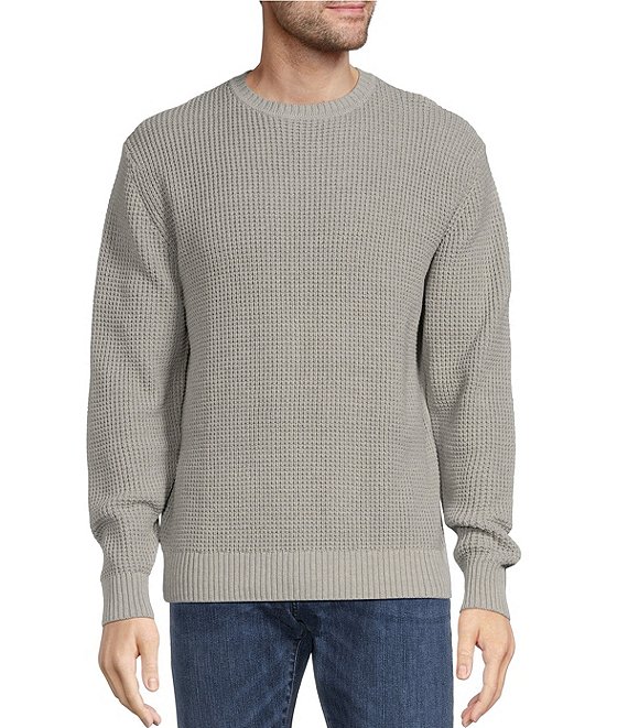 Roundtree & Yorke Big & Tall Long Sleeve Solid Textured Knit Crew ...