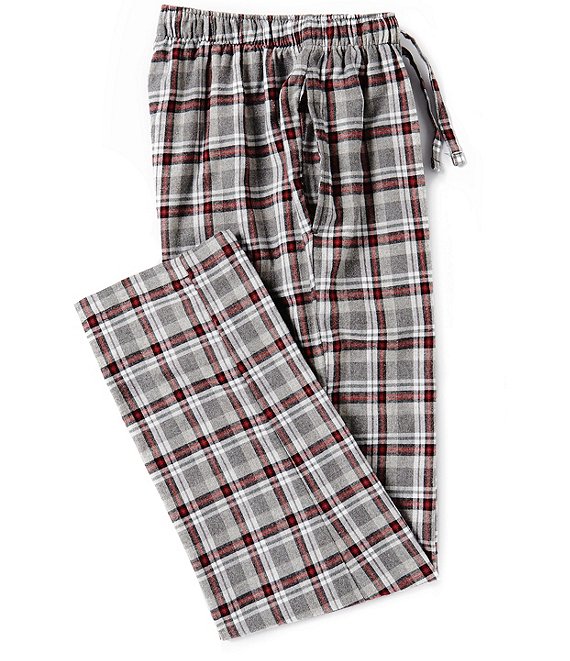 Roundtree & Yorke Big & Tall Plaid Flannel Sleep Pants