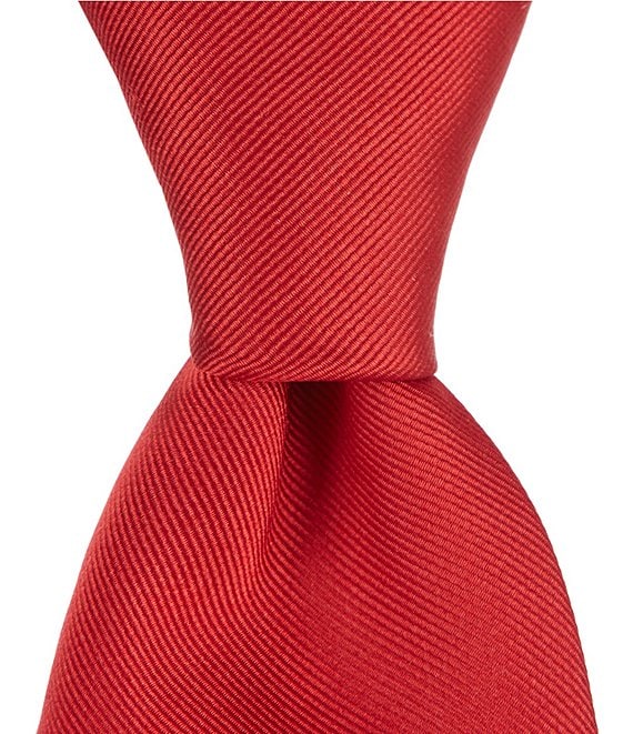 Color:Red - Image 1 - Cardinal Solid 3 1/8#double; Silk Tie