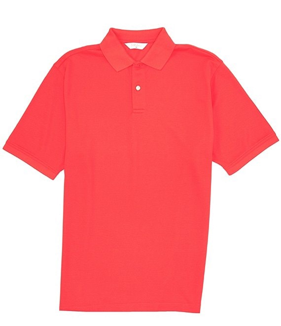 Color:Dusty Cherry - Image 1 - Gold Label Short Sleeve Pima Cotton Solid Polo