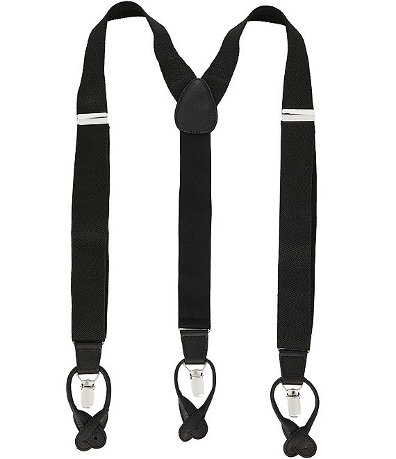 Roundtree & Yorke Herringbone Convertible Y-Back Suspenders