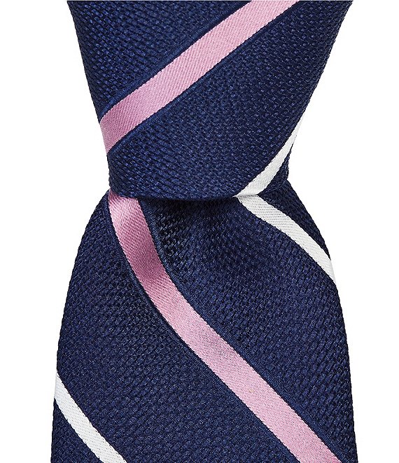 Roundtree & Yorke Jonas Stripe Silk Traditional Tie