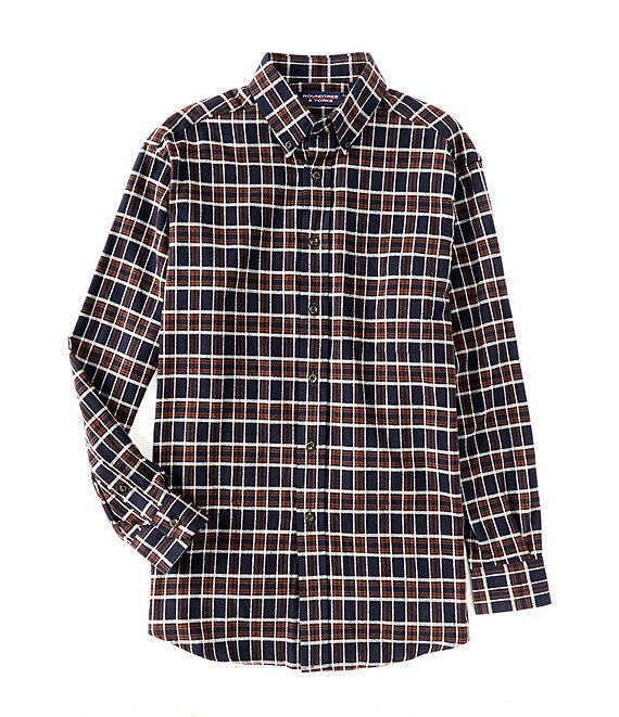 Roundtree & Yorke Long Sleeve Portuguese Flannel Medium Plaid Shirt ...