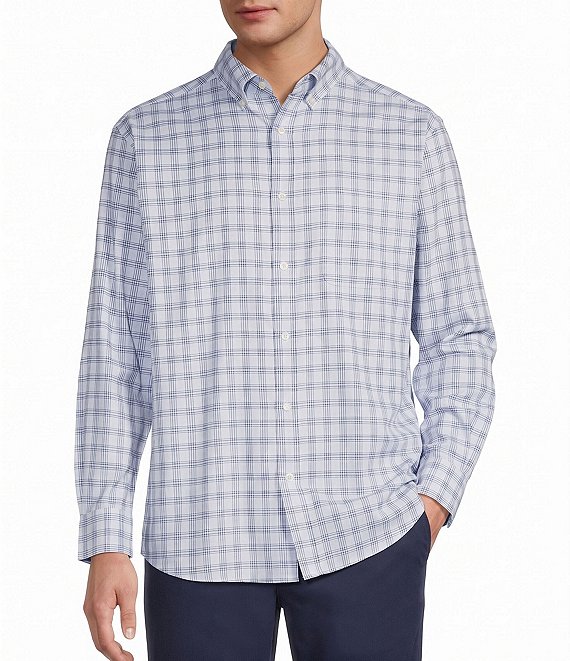 Roundtree & Yorke Long Sleeve Medium Check Oxford Sport Shirt
