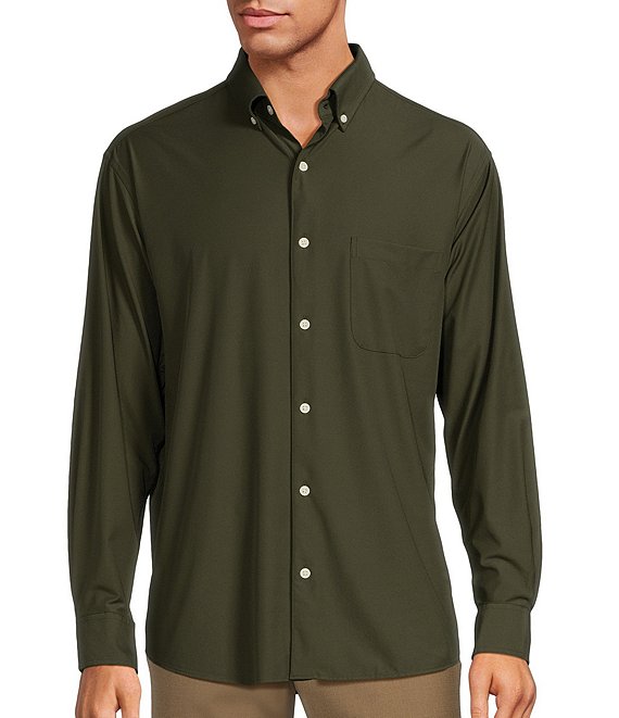 Roundtree & Yorke Long Sleeve Performance Solid Shirt | Dillard's