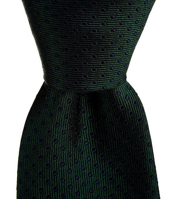 Roundtree & Yorke Ozi Dot Nonsolid Traditional Silk Tie