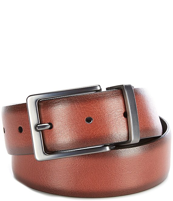 Roundtree & Yorke Pecan Leather Belt | Dillard's