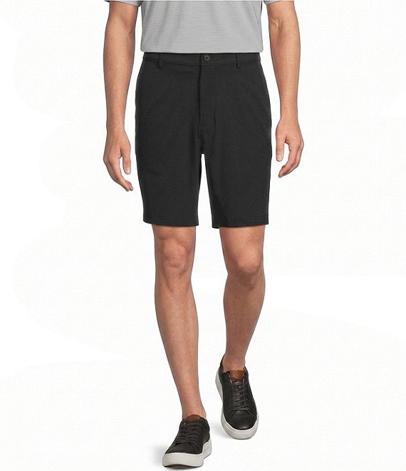 Roundtree & Yorke Performance Classic Fit Flat Front 9#double; Inseam Rip Stop Cargo Shorts