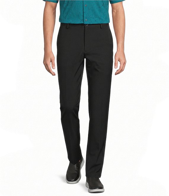 Roundtree & Yorke Performance Straight Fit Flat Front Pants