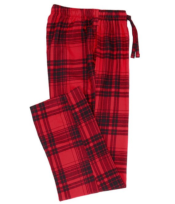 Roundtree & Yorke Portuguese Plaid Flannel Sleep Pants | Dillard's
