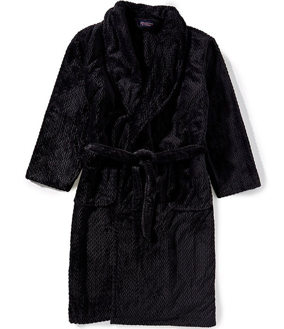 Roundtree & Yorke Plush Shawl Collar Solid Robe