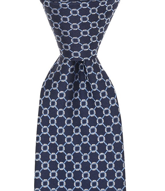 Roundtree & Yorke Roberto Geometric Traditional Silk/Poly Tie