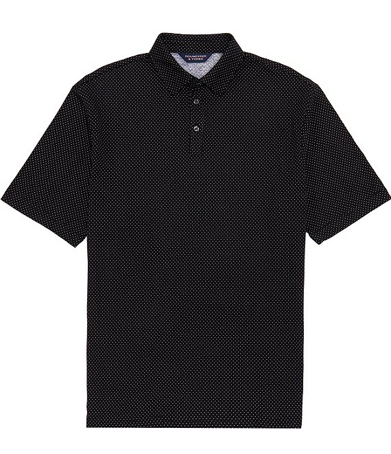 Roundtree & Yorke Short Sleeve Dotted Print Polo