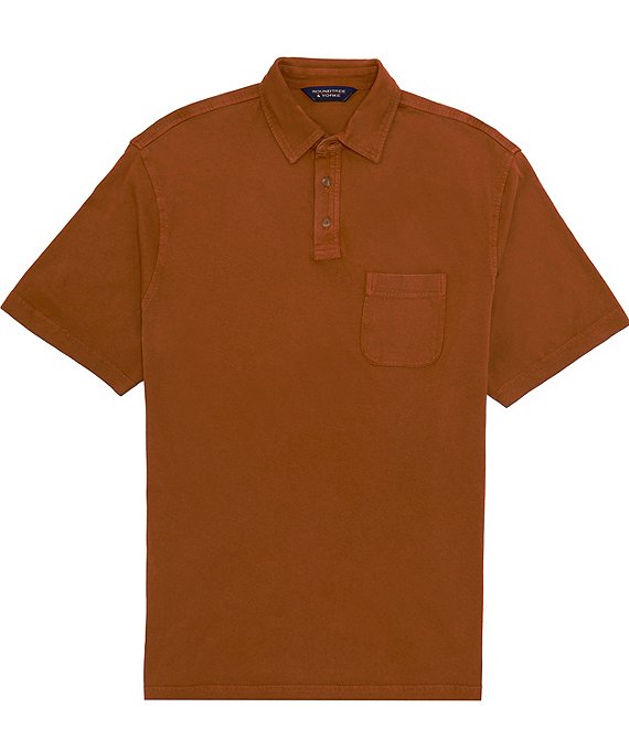 Roundtree & Yorke Short Sleeve Garment Dyed Polo Shirt | Dillard's