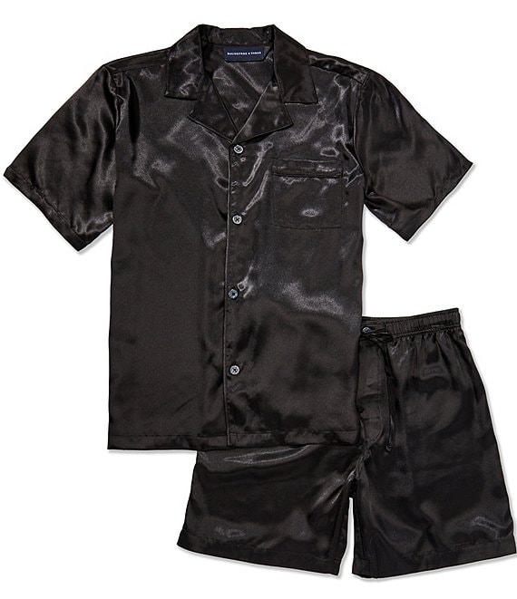 Roundtree & Yorke Short Sleeve Notch Collar Solid Lounge Set