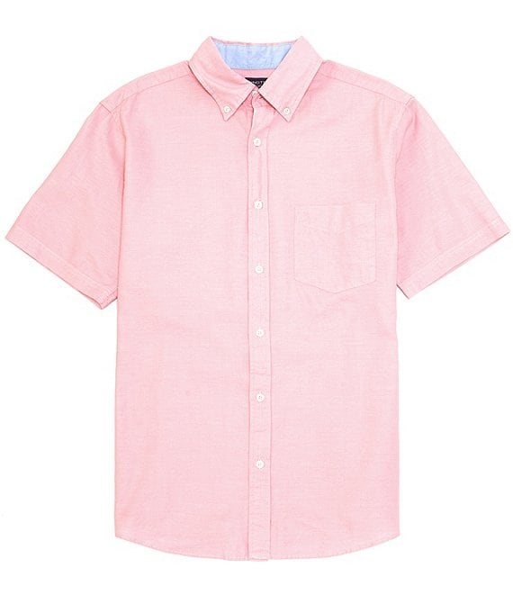 Roundtree & Yorke Short Sleeve Solid Oxford Sport Shirt | Dillard's