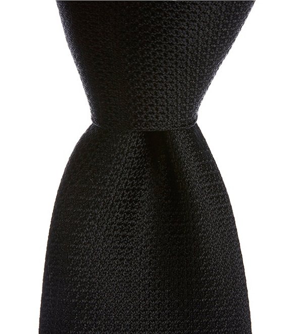Color:Black - Image 1 - Solid Nonsolid 3 1/8#double; Silk Tie