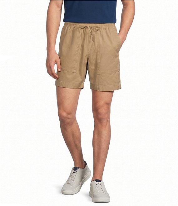 Roundtree & Yorke Straight Fit Drawstring 8#double; Inseam Pull-On Shorts