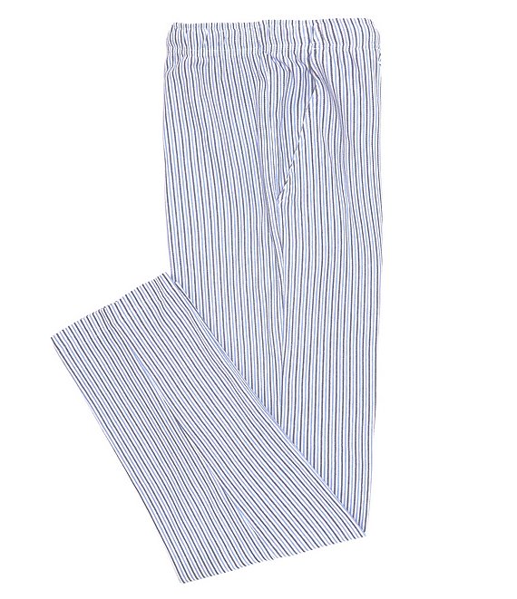 Color:White - Image 1 - Striped Knit Lounge Pants