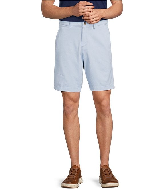 Roundtree & Yorke The Cloud Collection 9#double; Flat Front Washed Chino Shorts