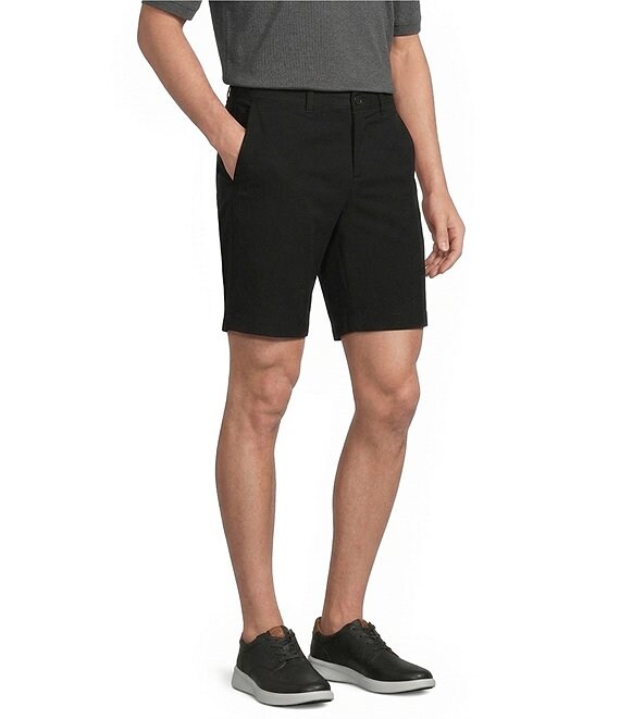 Roundtree & Yorke The Cloud Collection 9#double; Flat Front Washed Chino Shorts