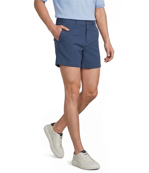 Roundtree & Yorke The Cloud Straight Fit Flat Front 5#double; Inseam Chino Shorts
