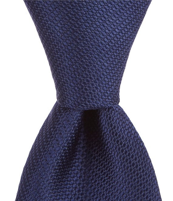 Color:Navy - Image 1 - Trademark Plenny Solid Skinny 2.75#double; Silk Tie