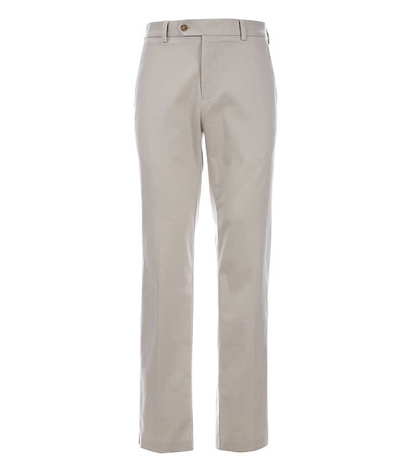 Color:Stone - Image 1 - TravelSmart CoreComfort Slim Fit Flat Front Chino Pants