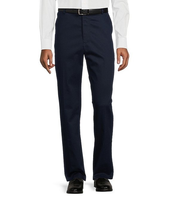 Color:Dark Navy - Image 1 - TravelSmart Ultimate Performance Classic Fit Flat Front Non-Iron Chino Pants