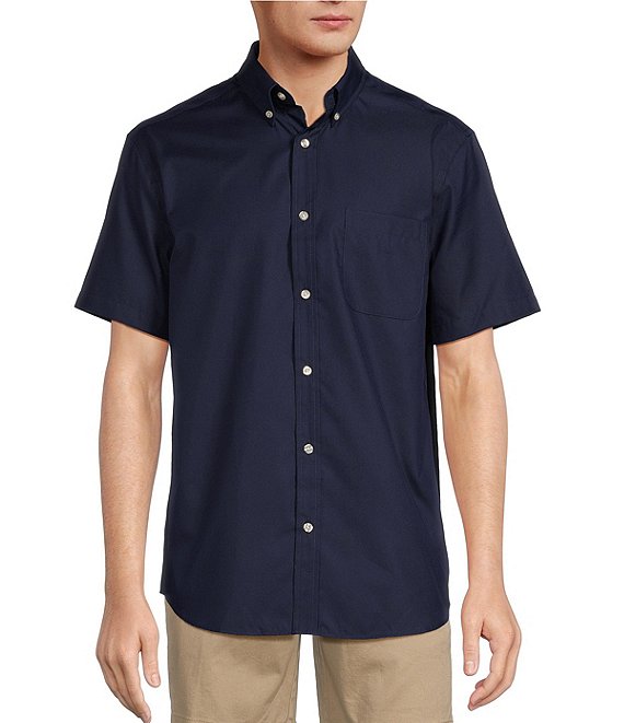 Roundtree & Yorke TravelSmart Easy Care Short Sleeve Solid Dobby Sport  Shirt