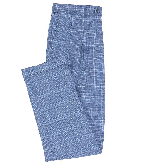 Roundtree & Yorke TravelSmart Ultimate Comfort Easy Care Plaid Pleated ...
