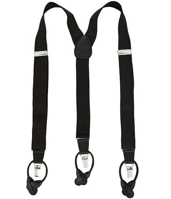 Roundtree & Yorke Two-Toned Convertible Y-Back Suspenders