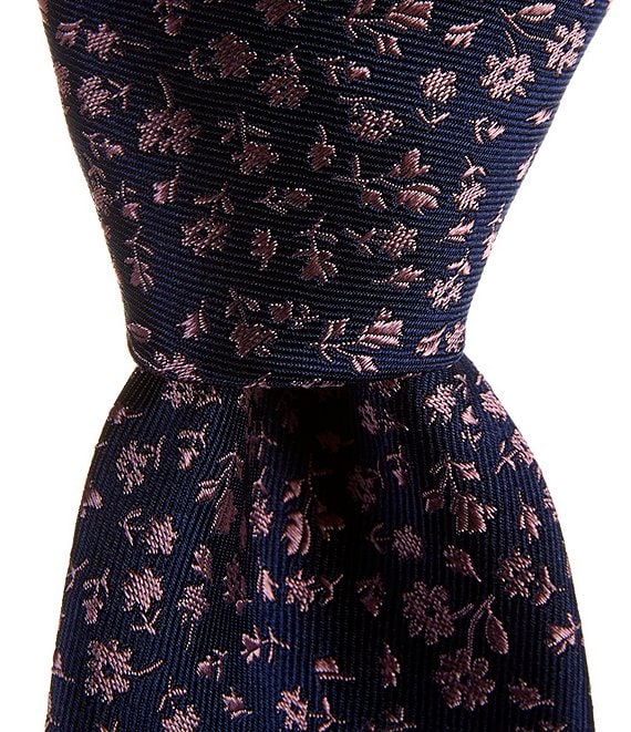 Roundtree & Yorke Zain Floral Silk Traditional Tie
